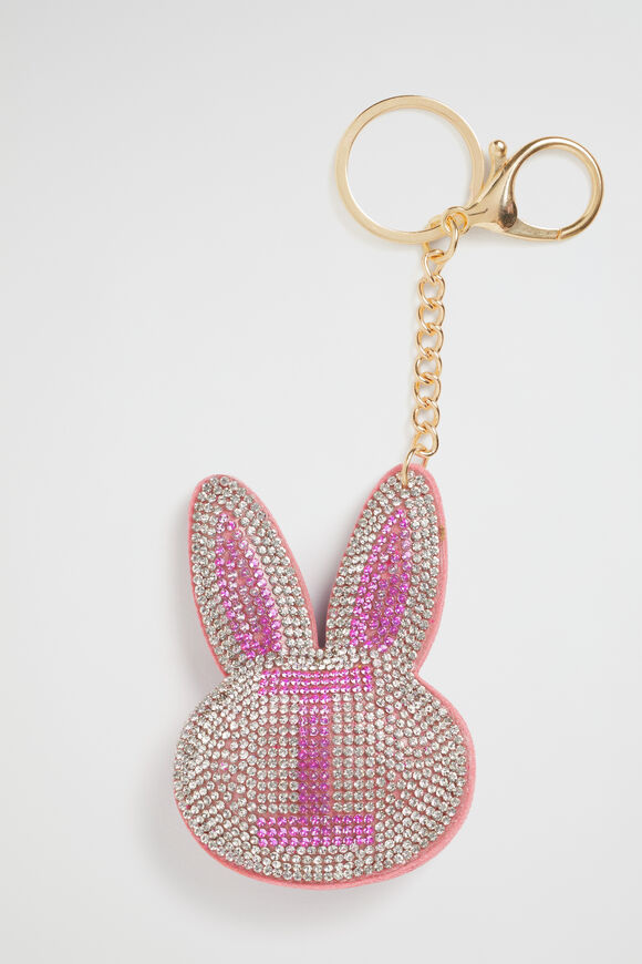 Bunny Initial Keyring  I  hi-res