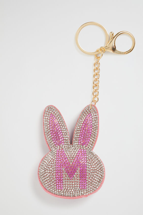 Bunny Initial Keyring  M  hi-res