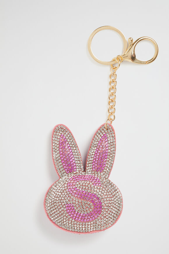 Bunny Initial Keyring  S  hi-res