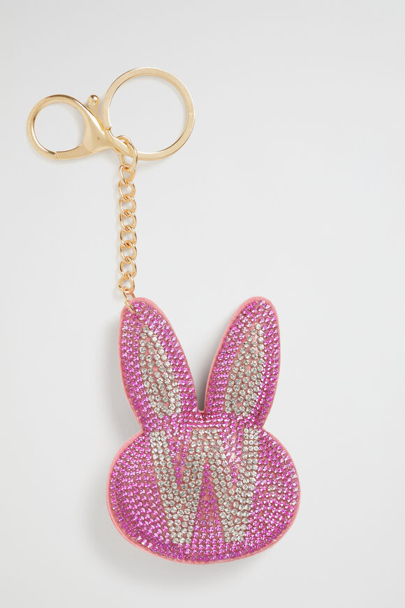 Bunny Initial Keyring  W  hi-res