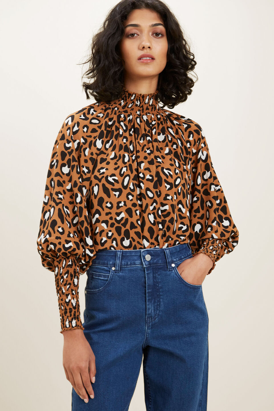 Textured Ocelot Blouse  Ocelot