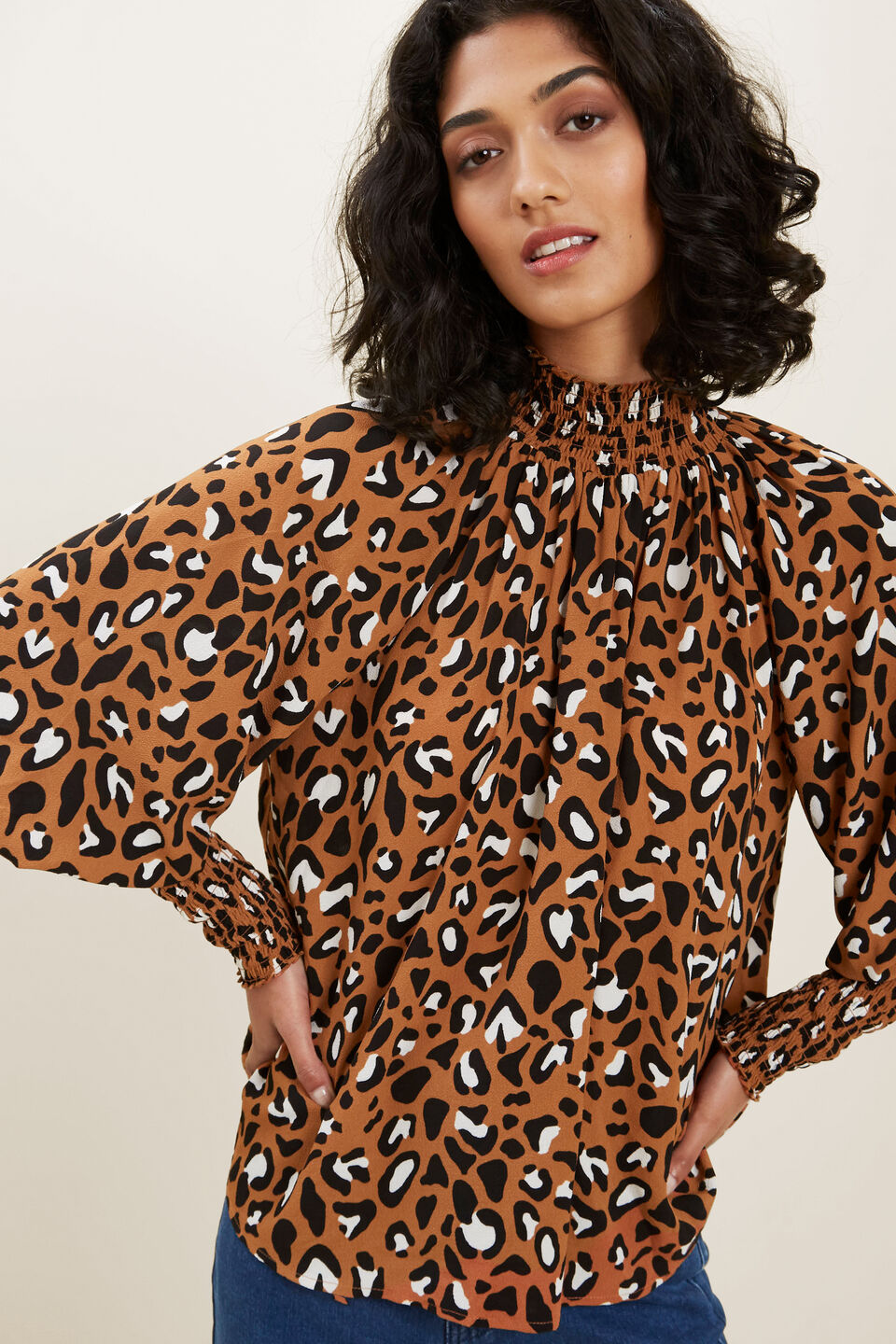 Textured Ocelot Blouse  Ocelot