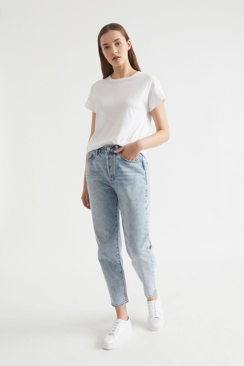 Core Longline Tee  Whisper White
