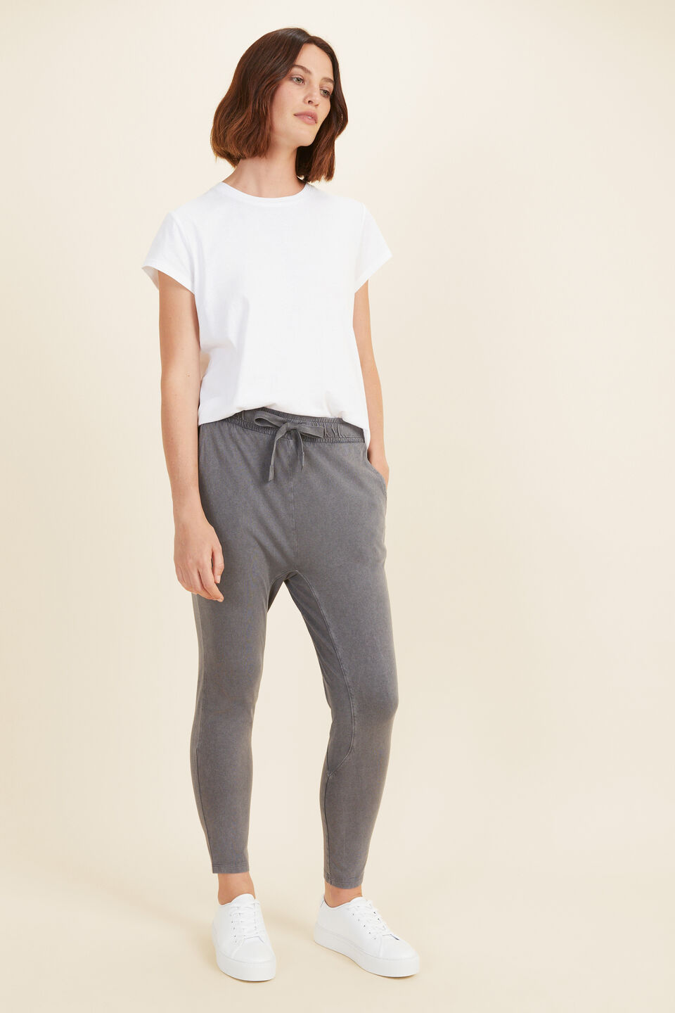 Core Cotton Jersey Trackpant  Coal Wash