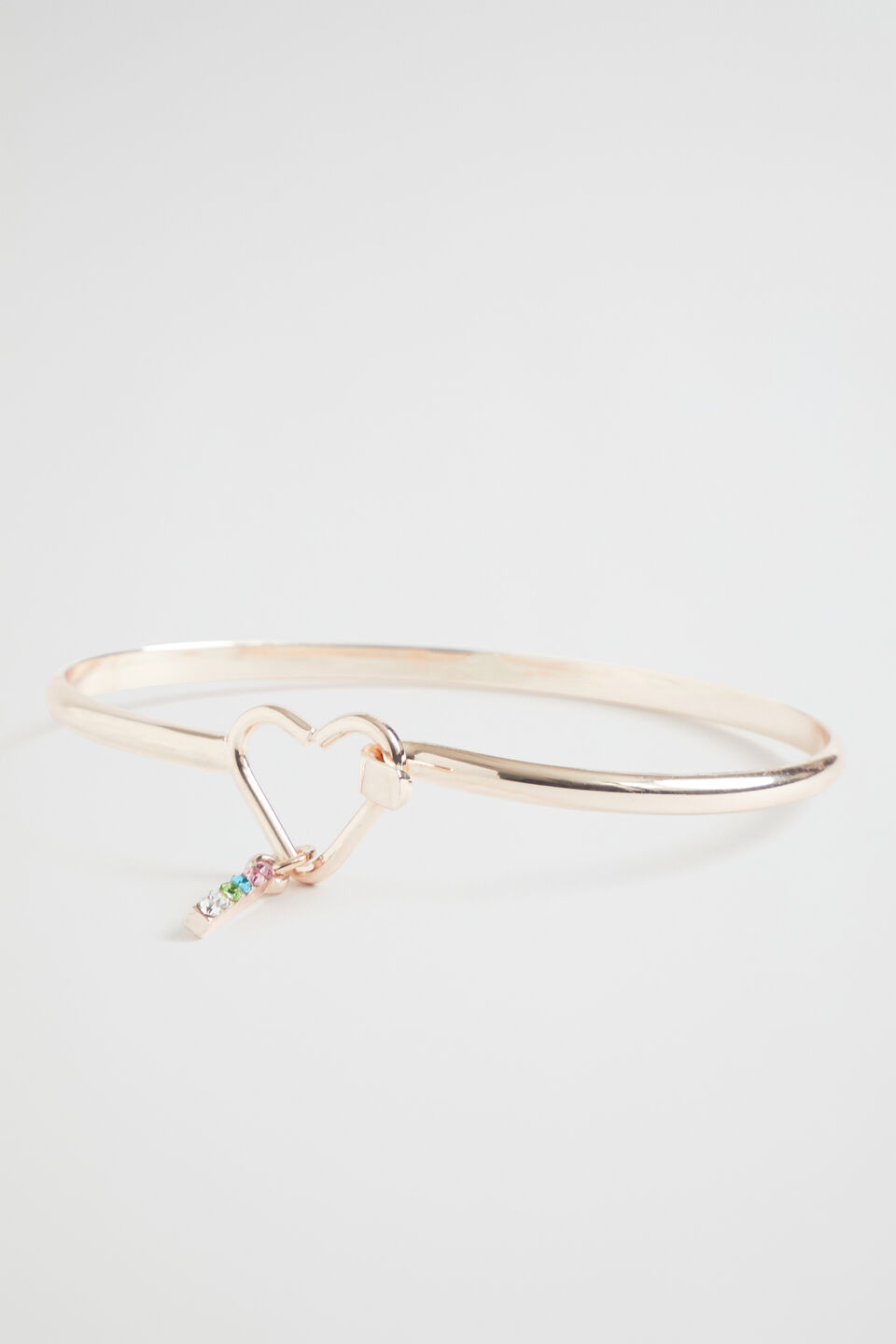Rainbow Diamante Initial Bangle  I