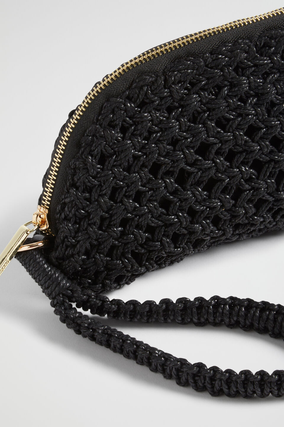 Crochet Rope Pouch  Black
