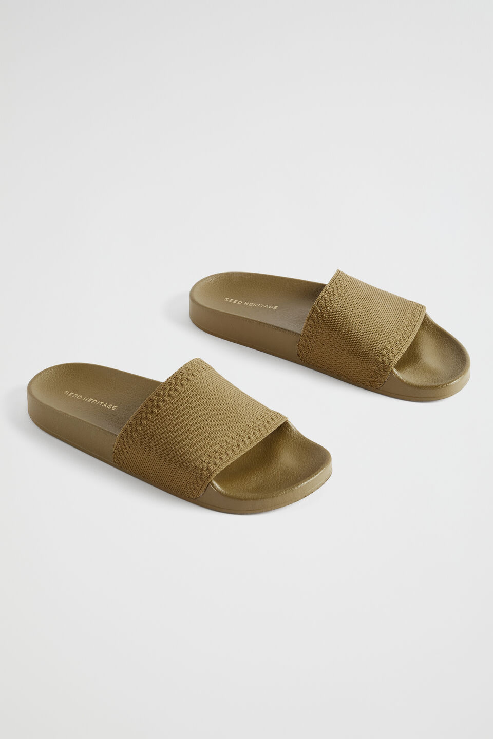 Seed Knit Pool Slide  Deep Bronze