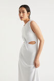 Knit Twist Front Midi Dress  Whisper White  hi-res
