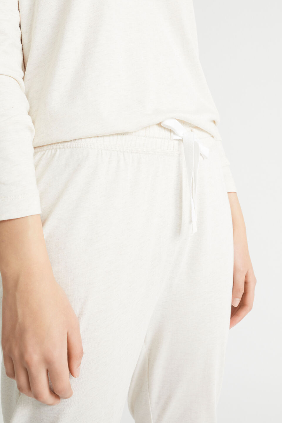 Jersey Pyjama Bottom  Oat Marle