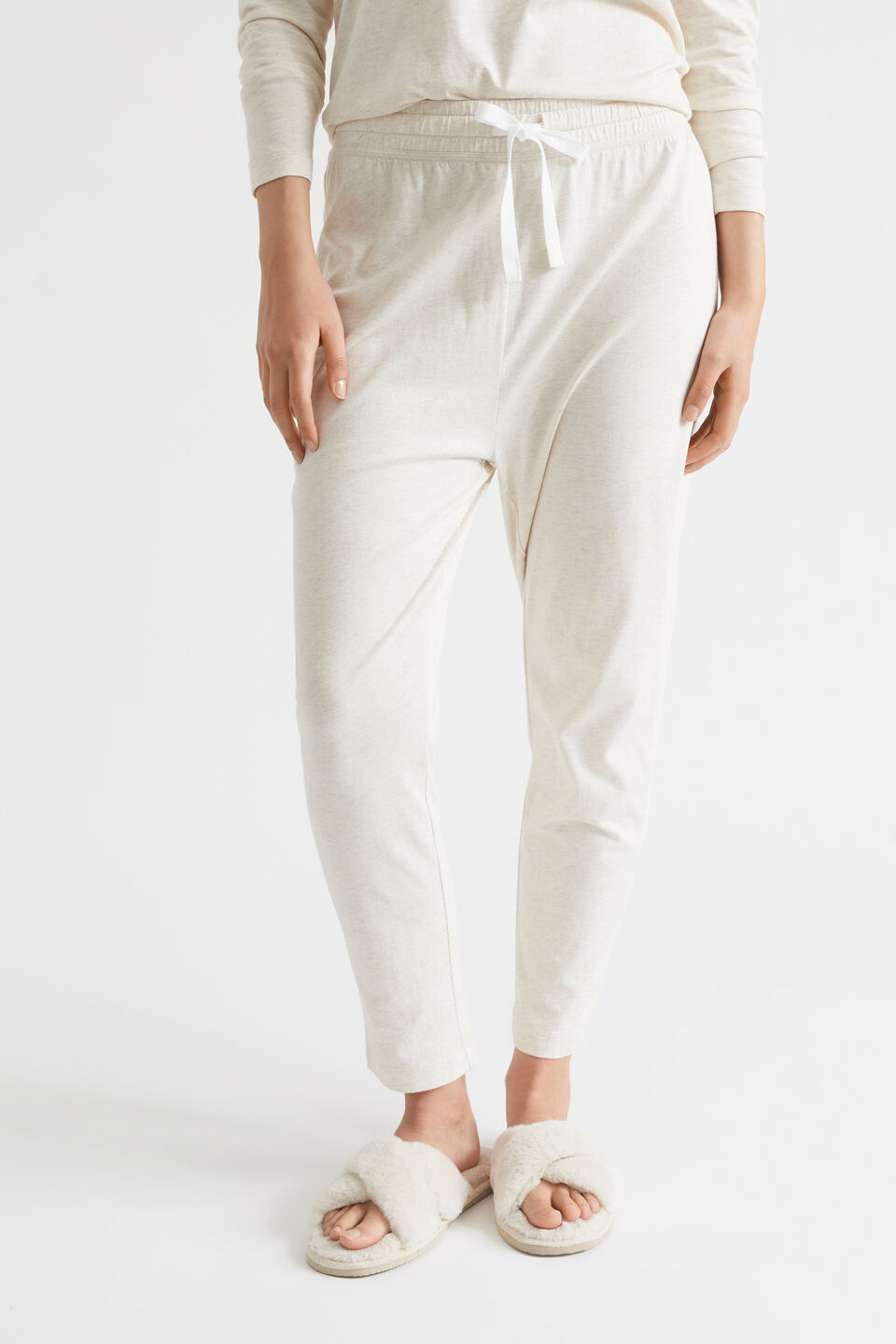 Jersey Pyjama Bottom  Oat Marle