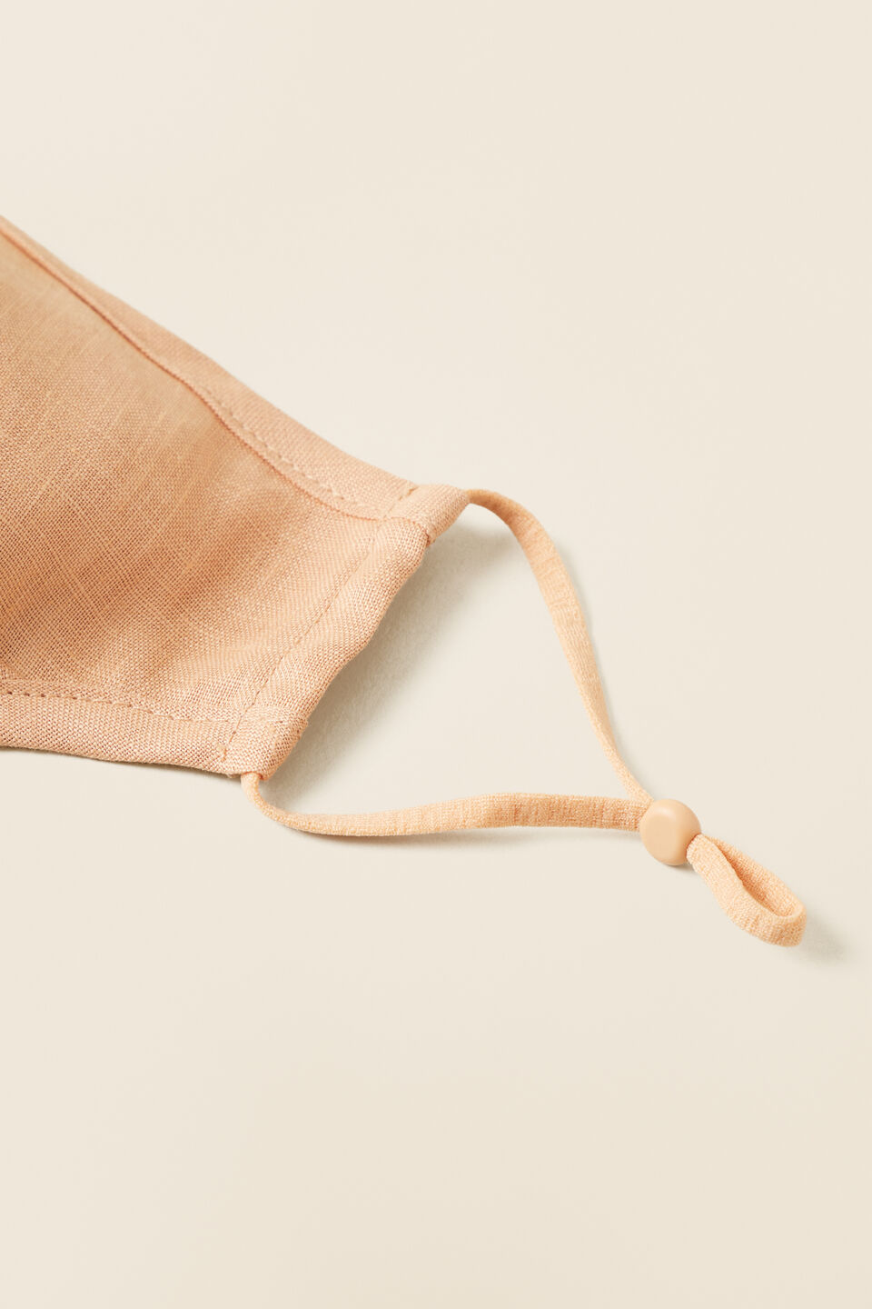 Adjustable Linen Face Mask  Light Ginger