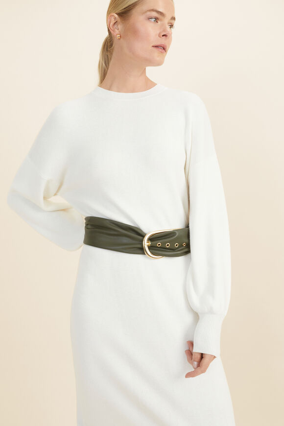 Ivy Leather Belt  Woodland Green  hi-res