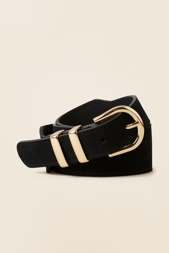 Casey Leather Waist Belt  Black  hi-res