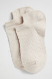 Chevron Knit Sneaker Sock  Soft Mink  hi-res