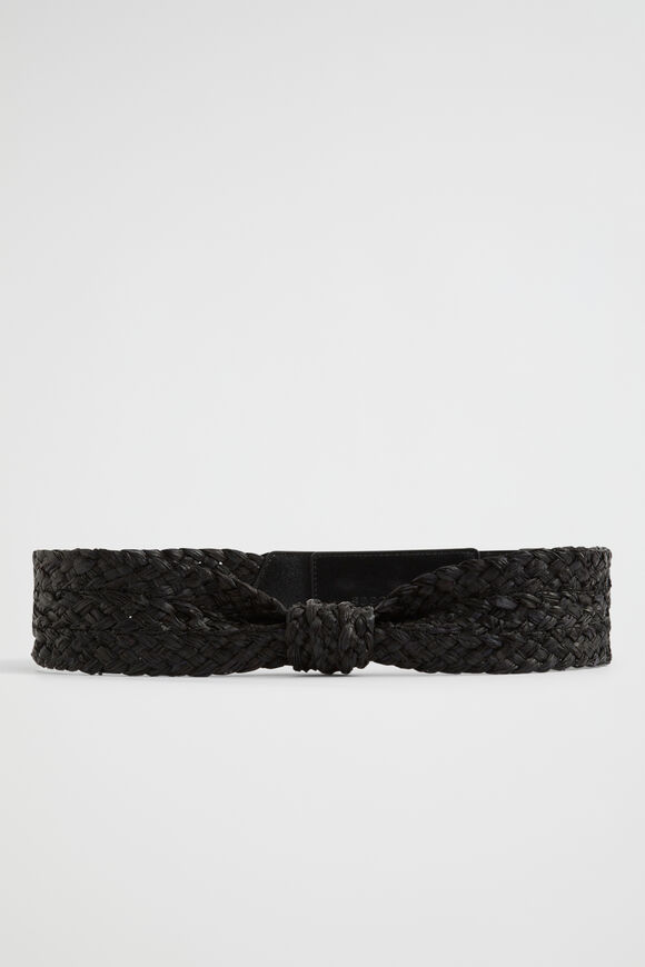 Textured Knot Belt  Black  hi-res