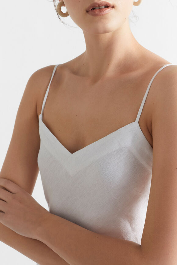Core Linen Slip Dress  Whisper White  hi-res