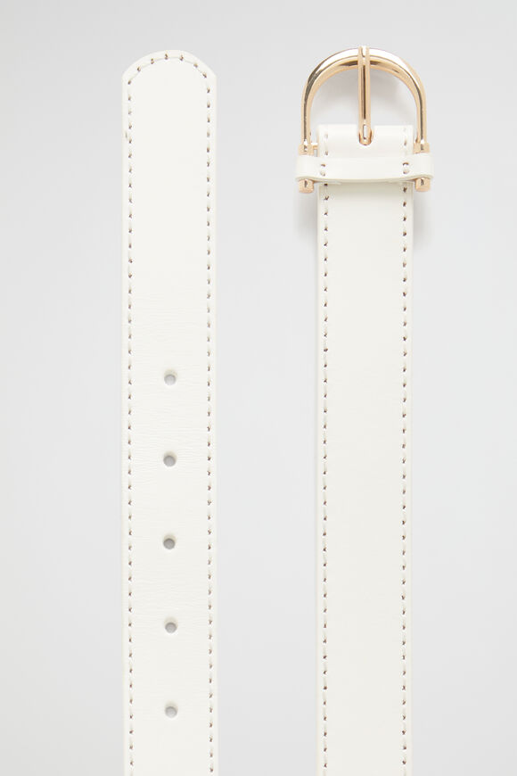 Dahlia Leather Belt  White  hi-res