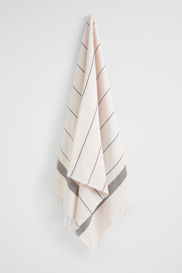 Cotton Turkish Towel  Black  hi-res