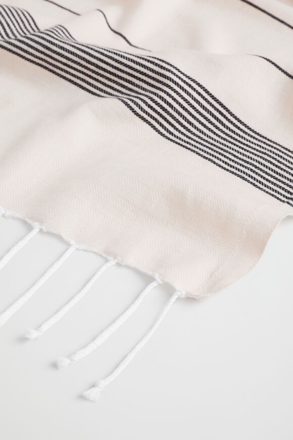 Cotton Turkish Towel  Black  hi-res