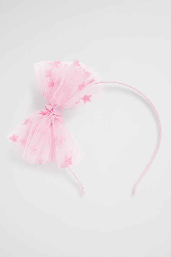 Embroidery Star Bow Headband  Sherbet  hi-res
