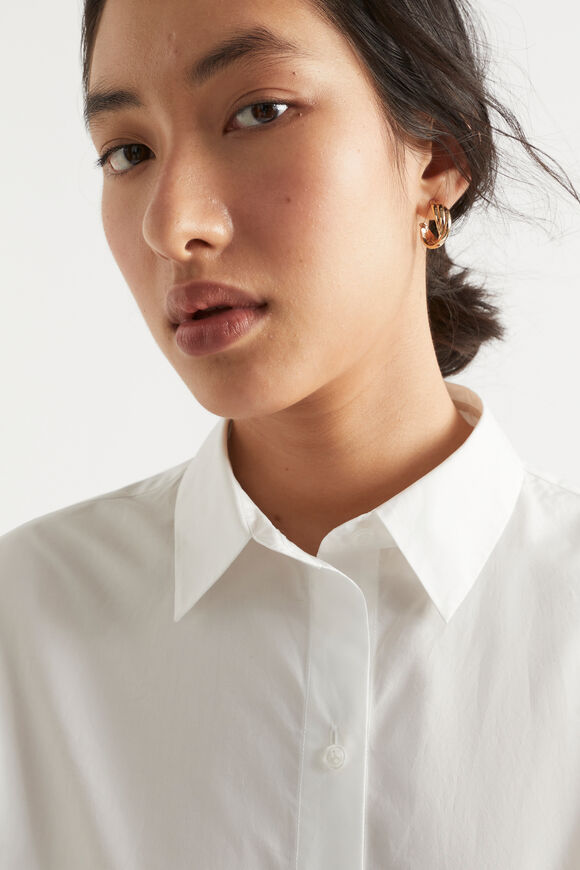 Poplin Short Sleeve Shirt  Whisper White  hi-res
