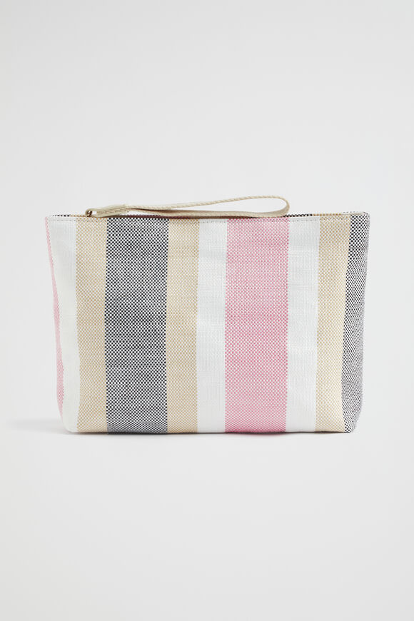 Logo Stripe Pouch  Soft Orchid Multi  hi-res