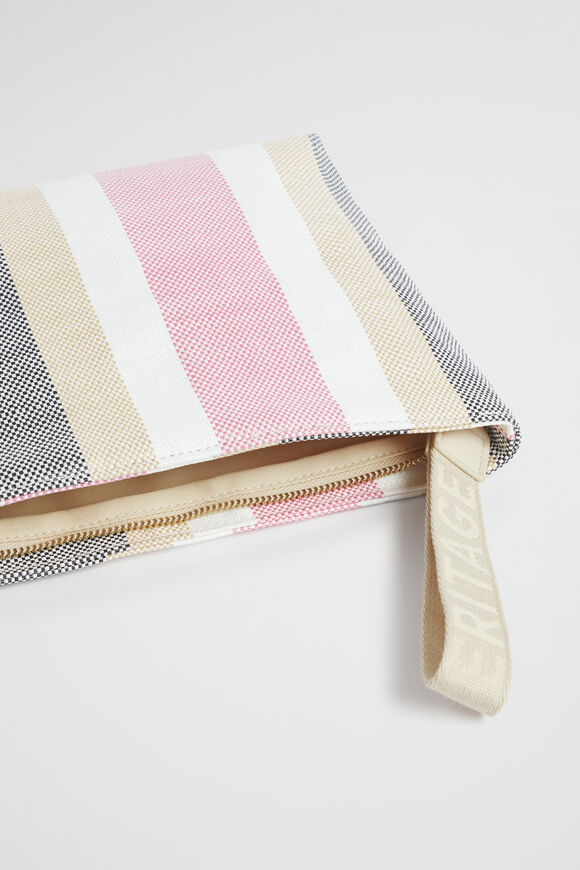Logo Stripe Pouch  Soft Orchid Multi  hi-res