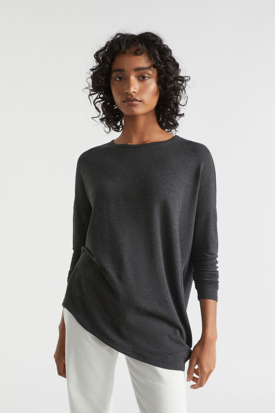 Core Asymmetrical Top  Slate Marle
