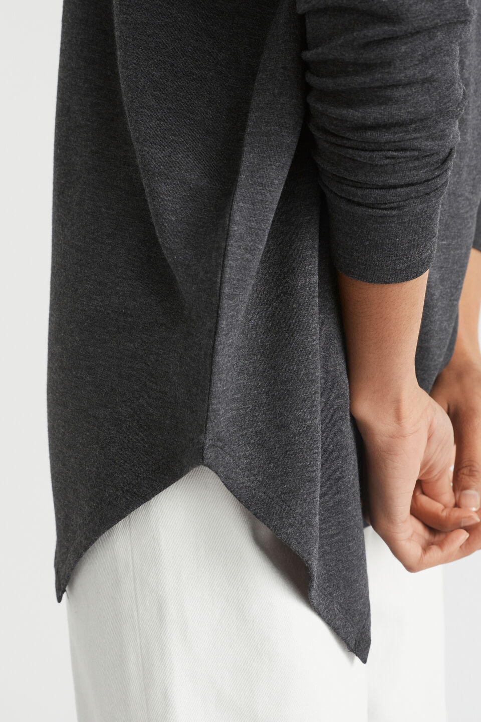 Core Asymmetrical Top  Slate Marle