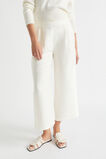Linen Blend Cropped Pant  Cloud Cream  hi-res