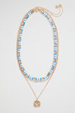 Colourblock Layered Necklace  Soft Cobalt  hi-res