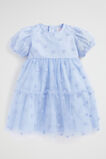 Floral Embroidered Dress  Powder Blue  hi-res