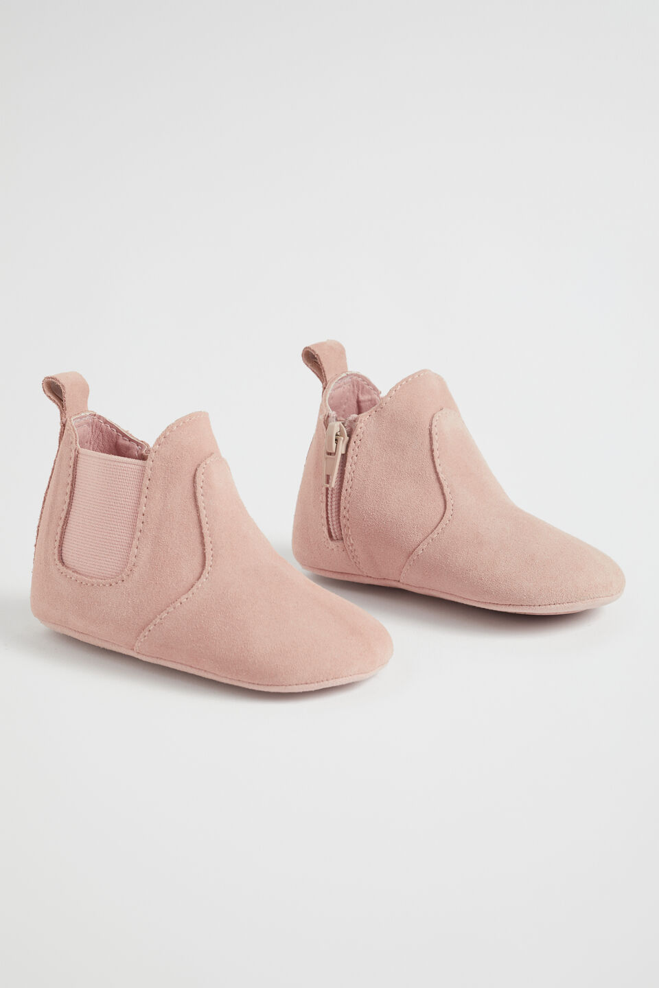 Suede Gusset Bootie  Dusty Rose