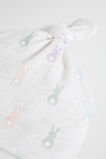 Bunny Tail Knot Hat  Snow Marle  hi-res