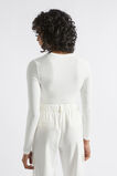 Core Rib Crew Neck Top  Cloud Cream  hi-res