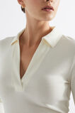 Collared Long Sleeve Top  Cloud Cream  hi-res