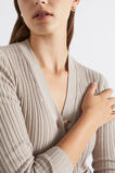 Relaxed Knit Pocket Front Cardigan  Light Storm  hi-res