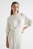 Tie Waist Midi Knit Dress  Cloud Cream  hi-res