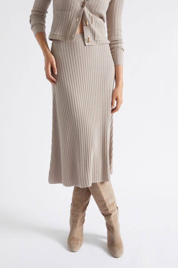 Relaxed Knit Skirt  Light Storm  hi-res