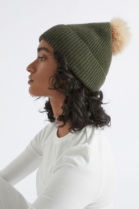 Pom Pom Beanie  Dark Fern  hi-res