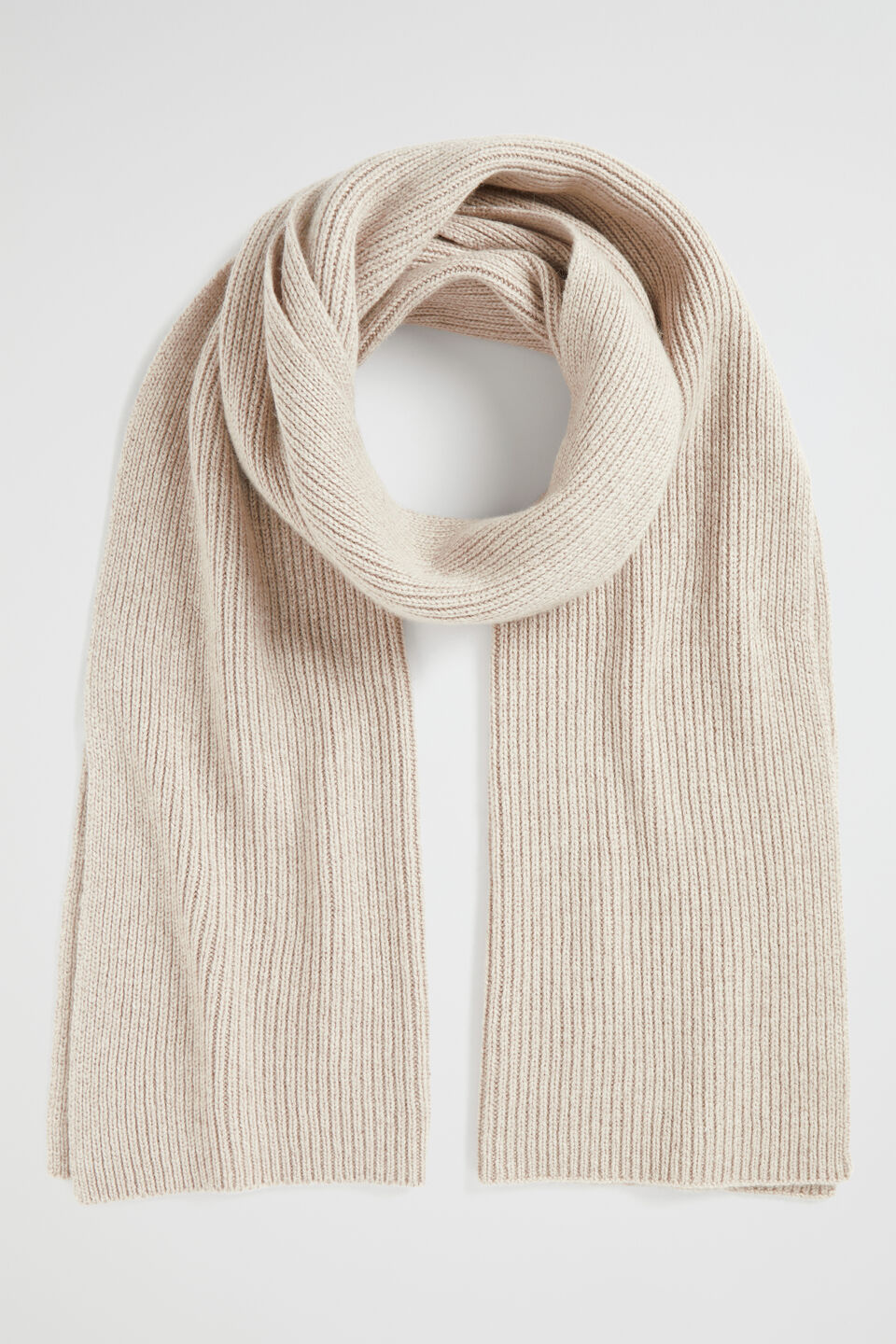 Rib Knit Scarf  Light Storm