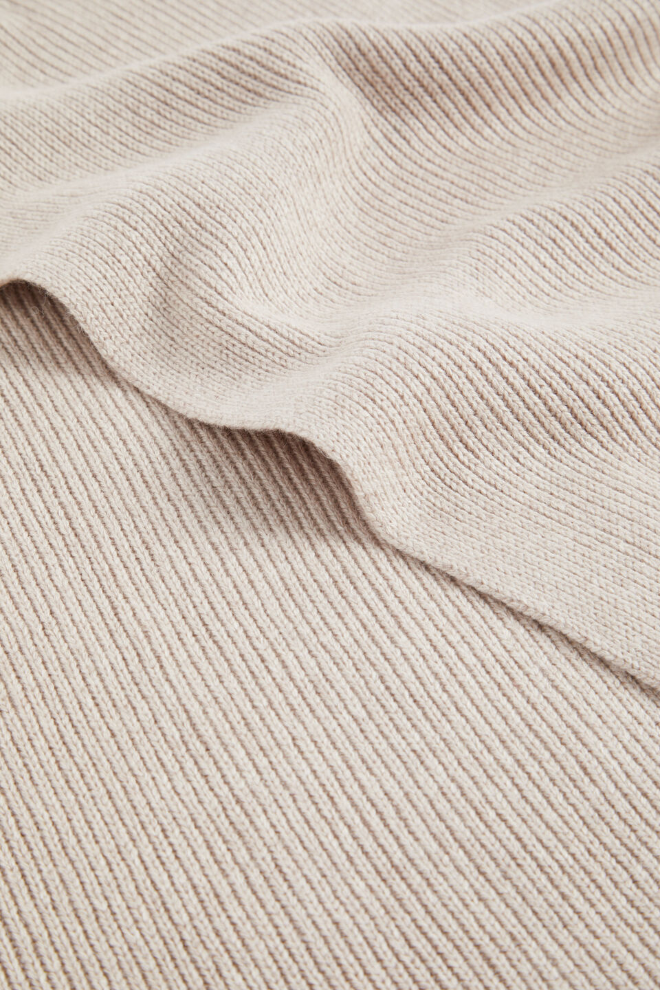 Rib Knit Scarf  Light Storm