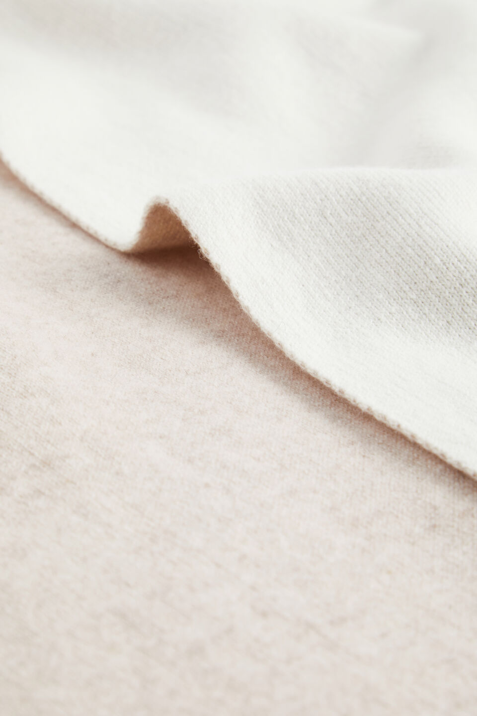 Wool Blend Knit Wrap  Cloud Cream