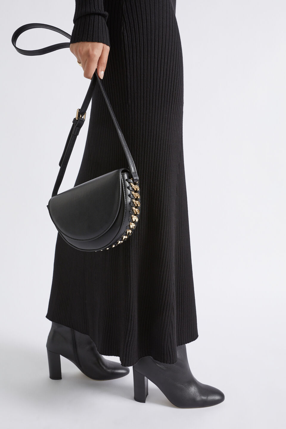 Chain Crossbody Bag  Black
