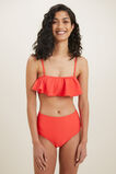 Textured Ruffle Bikini  Chilli Red  hi-res