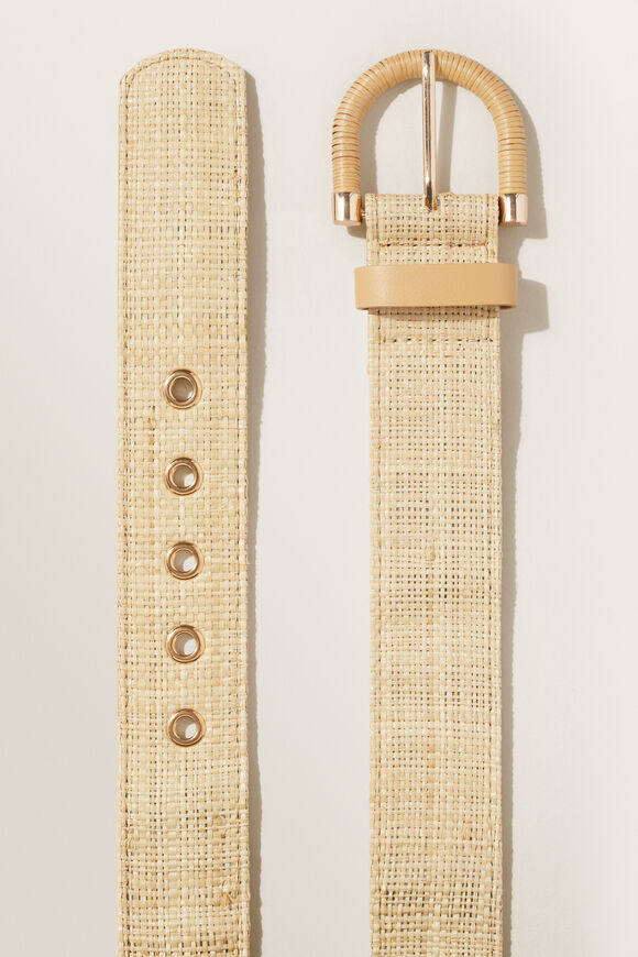 Jade Raffia Belt  Natural  hi-res