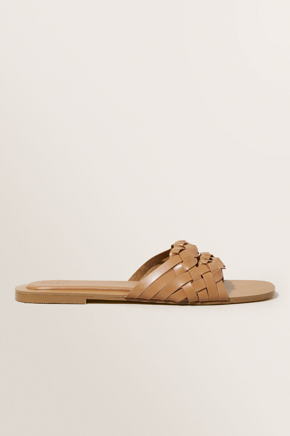 Margot Woven Slide  Tan