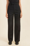 Wool Blend Wide Leg Pant   Black  hi-res