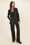 Wool Blend Wide Leg Pant   Black  hi-res