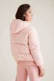 Hooded Puffer Jacket  Bubblegum Pink  hi-res